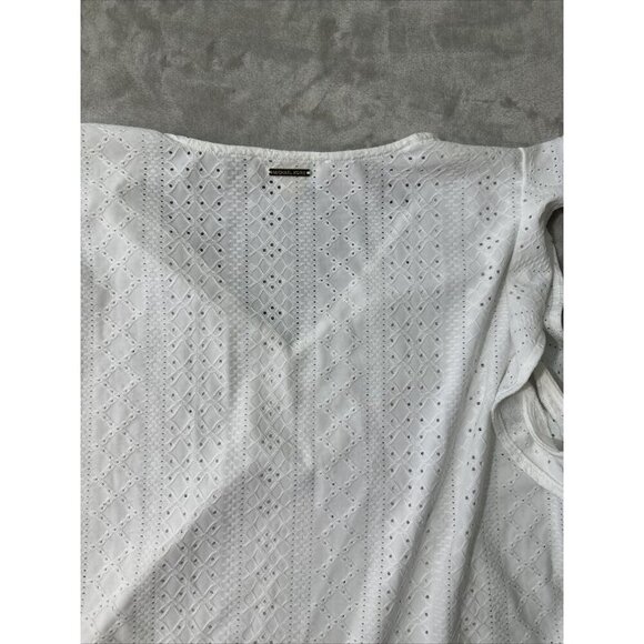 Women’s Michael Kors Blouse White V-Neck Size Xl - Picture 8 of 13